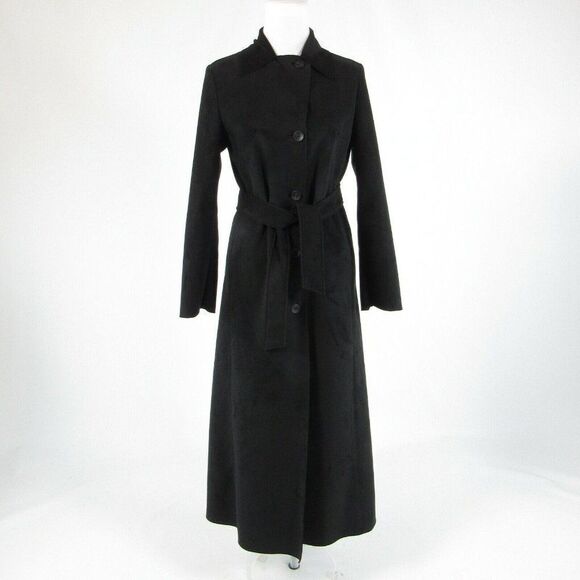 Black MADE IN ITALY OF BENETTON basic coat 6 - Picture 1 of 8